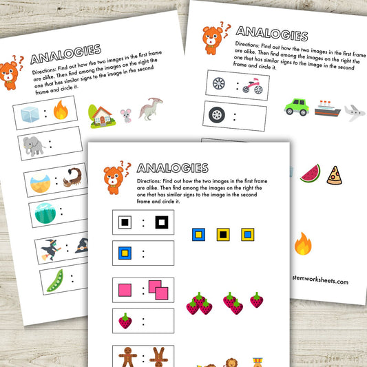 Kindergarten Analogies Pack