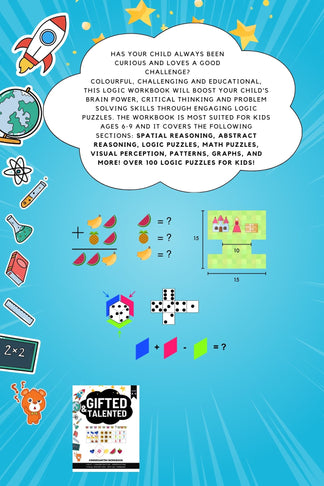 (PAPERBACK) The Gifted And Talented Grade 1 Workbook – STEMWorksheets