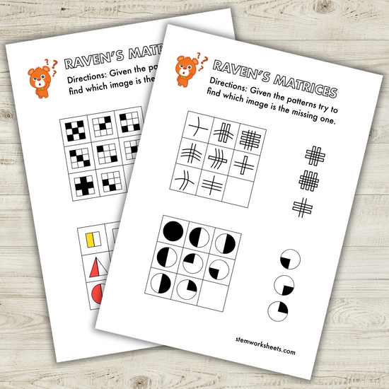 Download FREE Raven's Progressive Matrices – STEMWorksheets