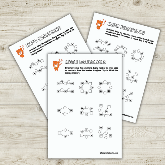 FREE Printables kindergarten math worksheets and first grade math worksheets! Math equations!