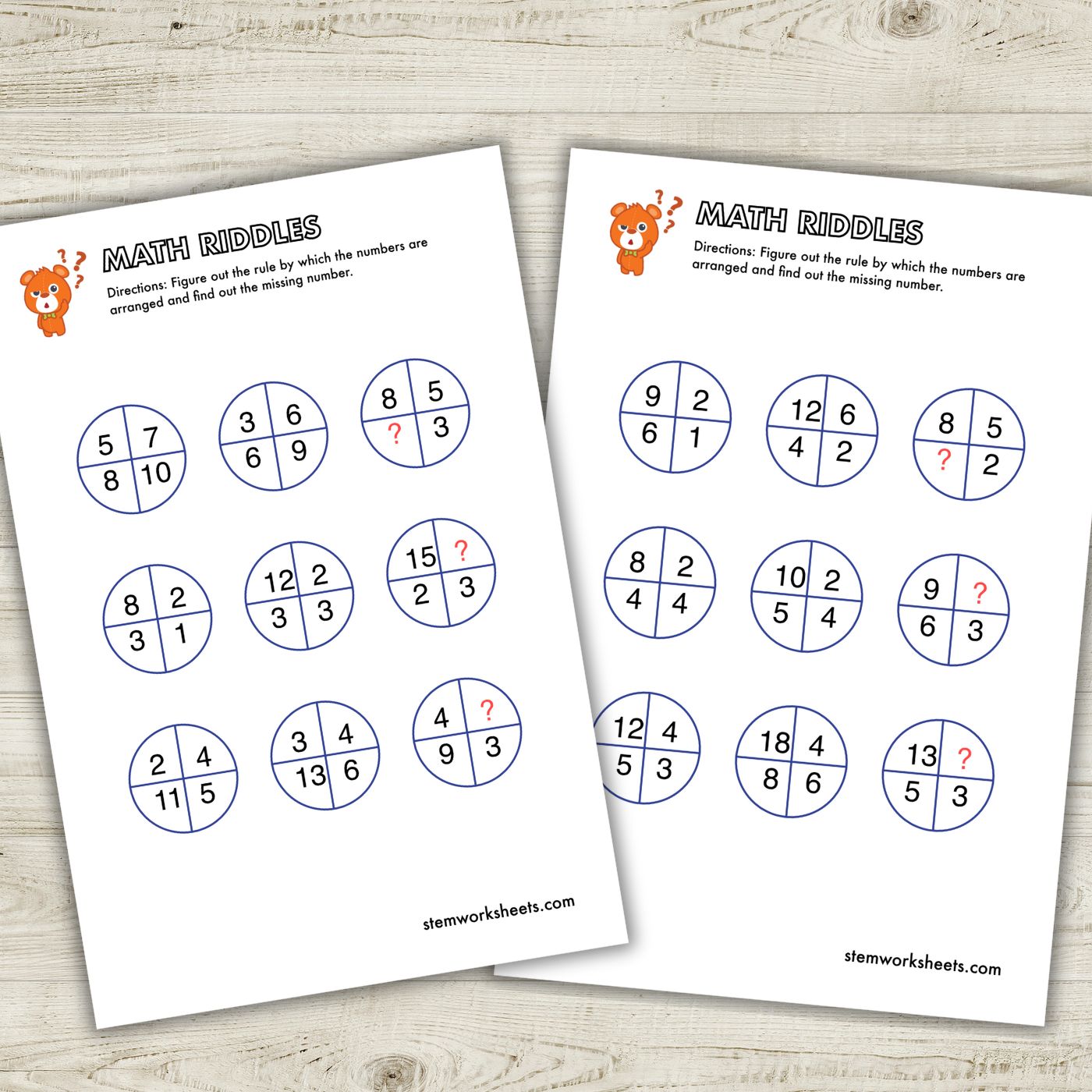 FREE Math Riddles Pack 2 – STEMWorksheets