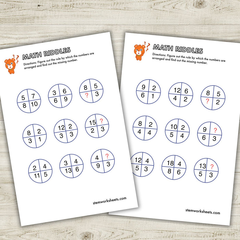 FREE Math Riddles Pack 2 – STEMWorksheets