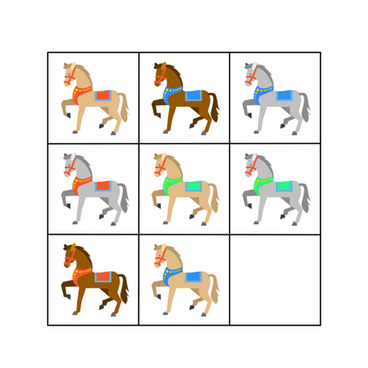 Introduce your child to Raven's progressive matrices. Progressive matrices are used to measure an individual's level of cognitive ability by specifically testing the non-verbal abstract reasoning skills that are required for success in many professions or training courses.