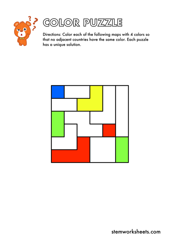 FREE Color Puzzle Pack – STEMWorksheets