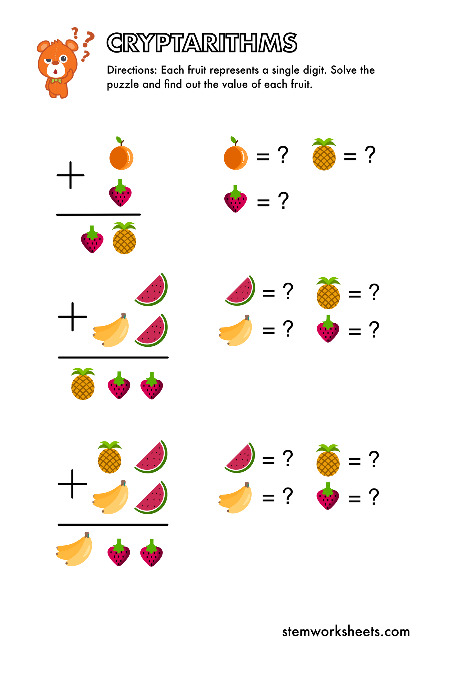 FREE Cryptarithms Pack 1