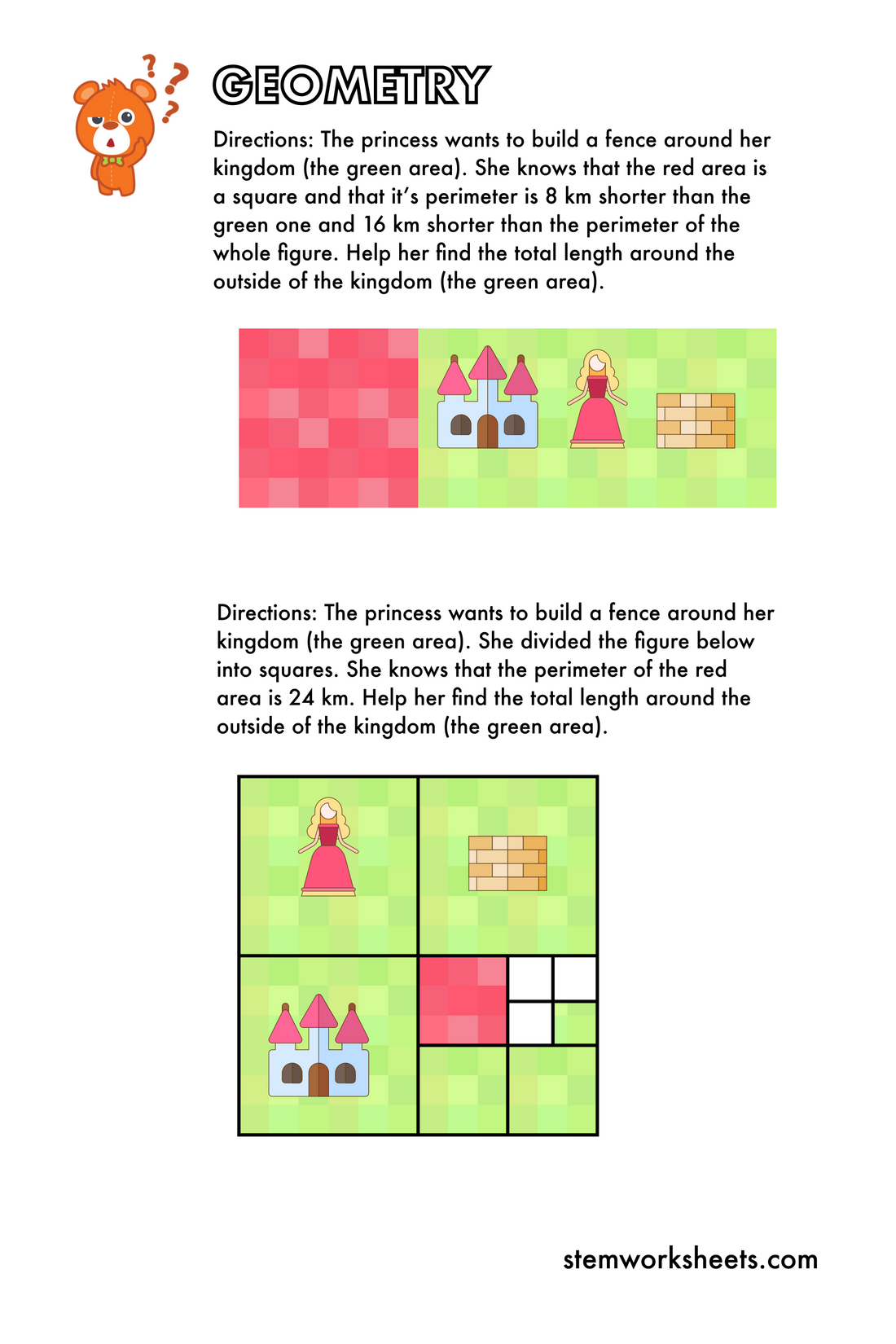 Geomatry Math Worksheet FREE Geometry Worksheets Pack 2 – STEMWorksheets