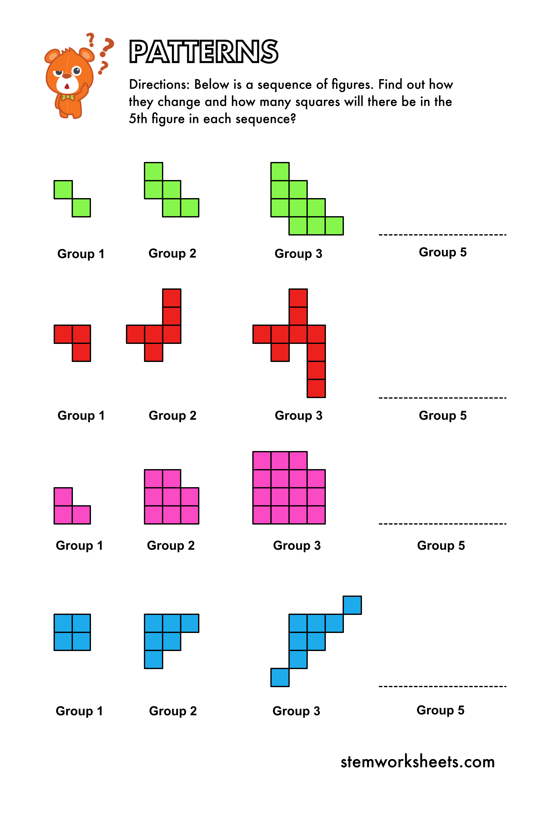 Stem Pattern Activity STEM Worksheets - spark your child's curiosity and love for learning ...