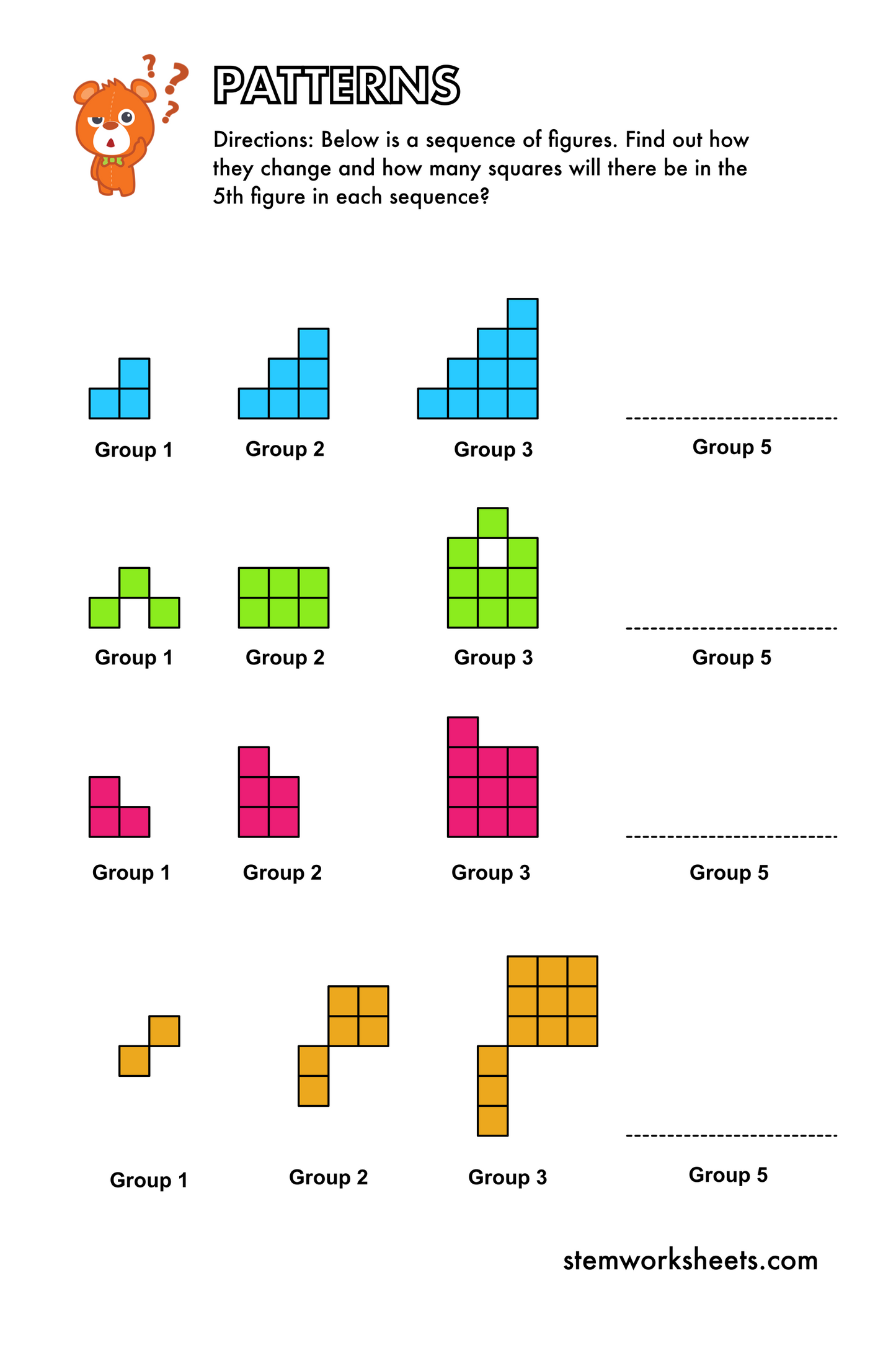 Our Patterns worksheets are hard and challenging and they will improve your child’s pattern recognition skills.