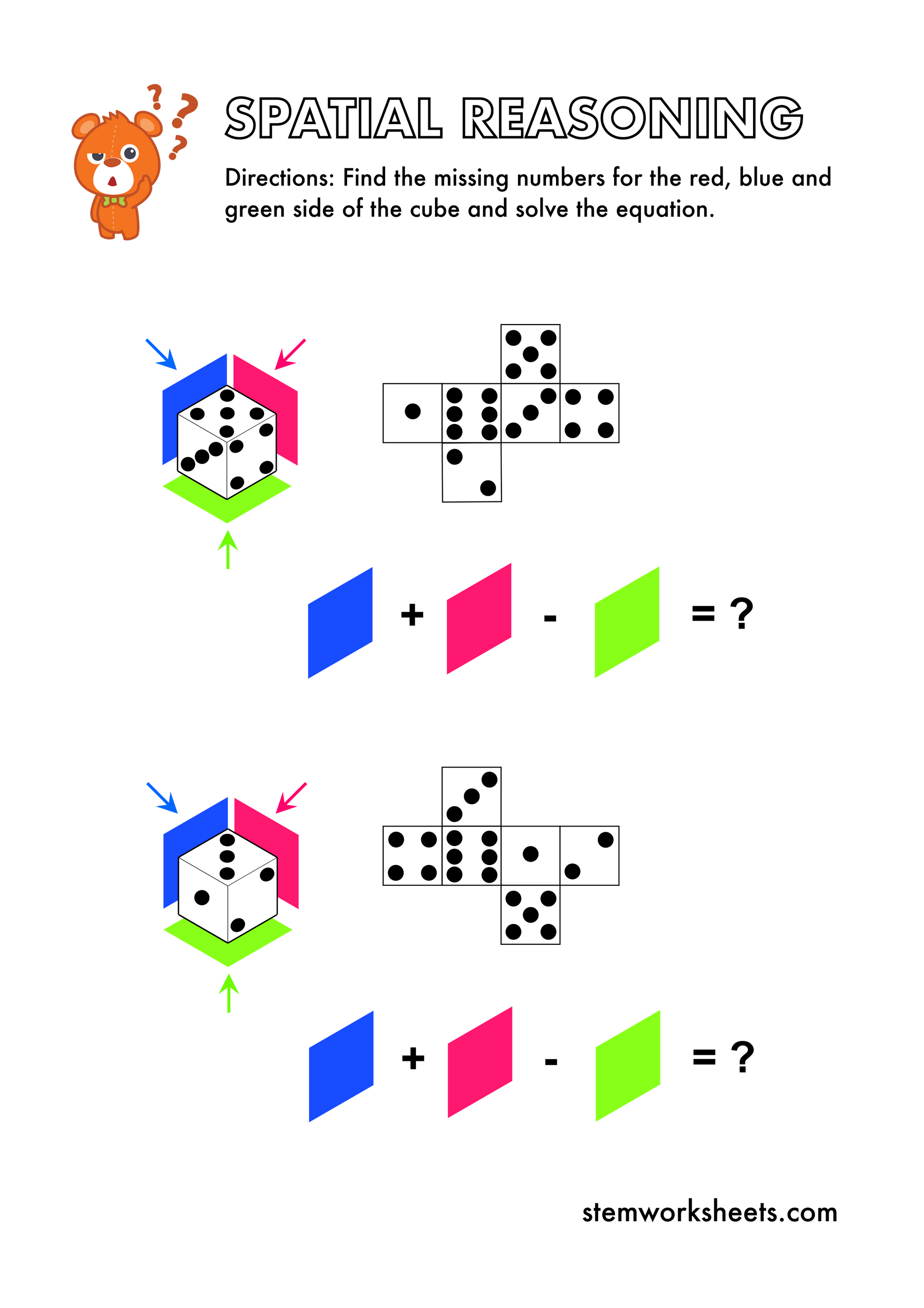 Spatial Visualization Worksheets Spatial Visualization | TPT