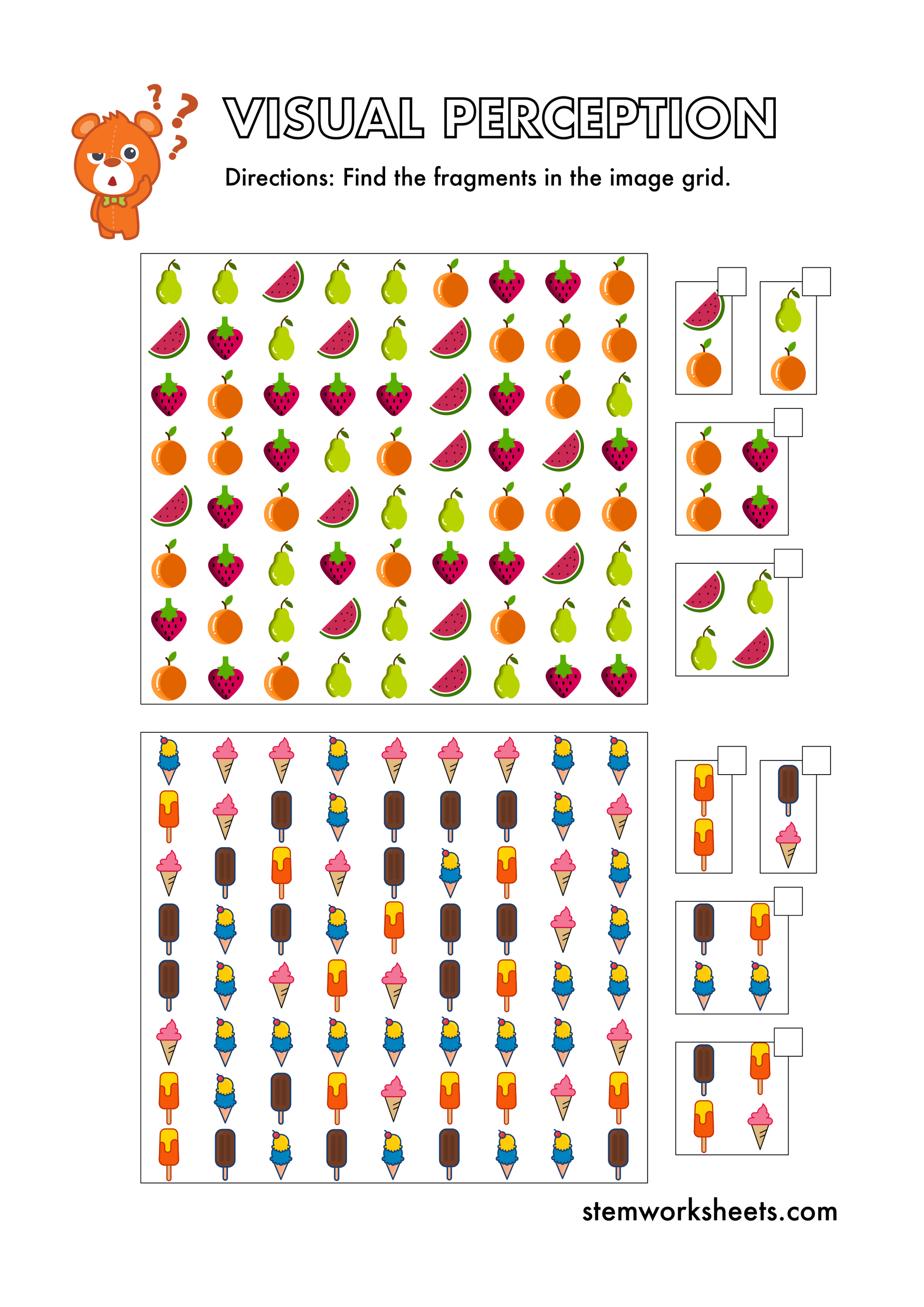 Visualization Worksheets 6716898 | Visual Memory And Discrimination