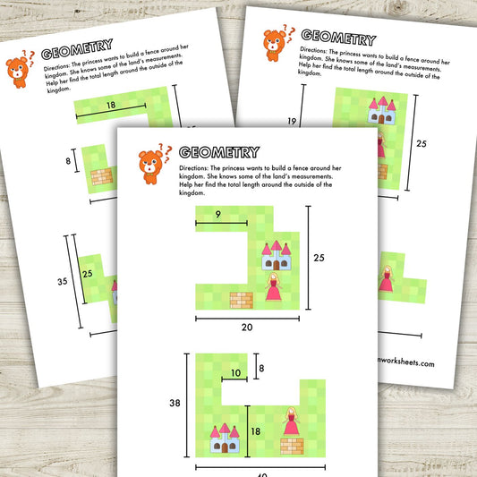 FREE Printable first grade math worksheets and second grade math worksheets! Geometry worksheets!