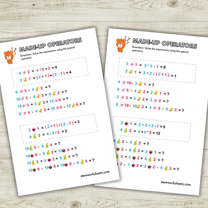 FREE Math Made-Up Operators Pack 1