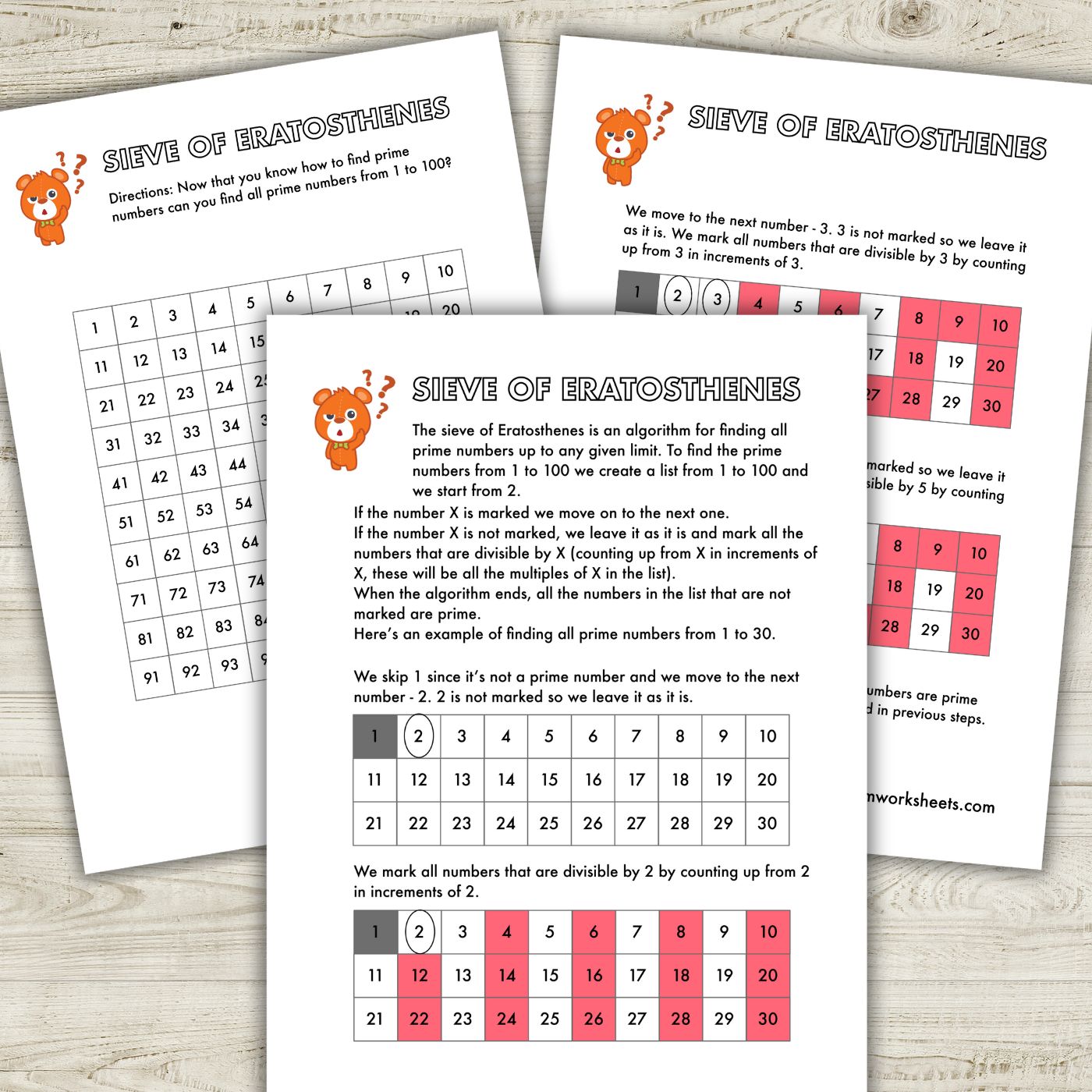 FREE Prime Numbers Algorithm - Sieve of Eratosthenes – STEMWorksheets