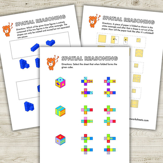 Cube sheets math worksheets for first grade and second grade. Our worksheets are hard and challenging and they will improve your child’s spatial reasoning skills.