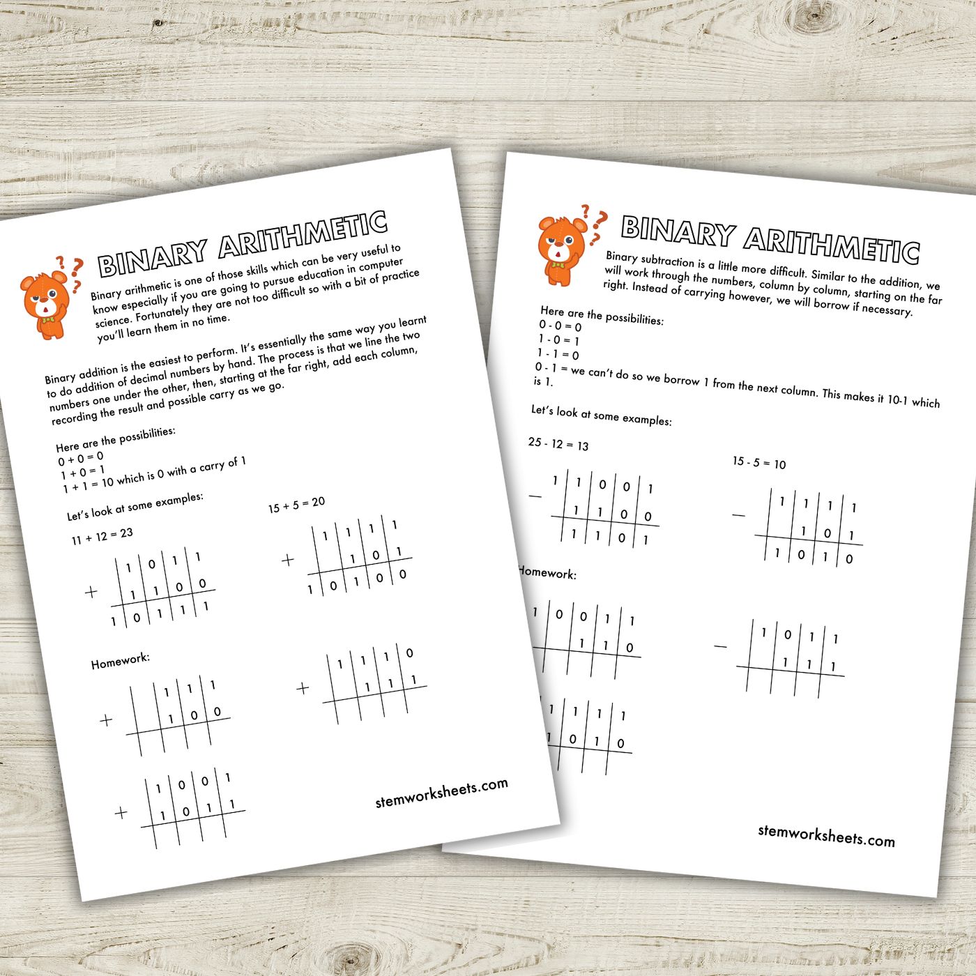 FREE Binary Arithmetic Pack 1