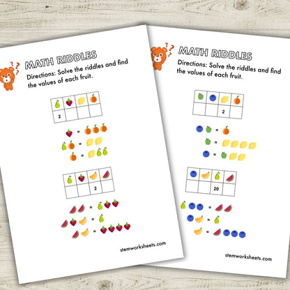 FREE Math Riddles Pack 1