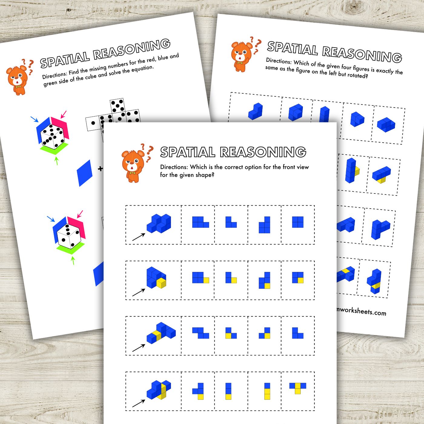 FREE Spatial Reasoning Pack 3 – STEMWorksheets