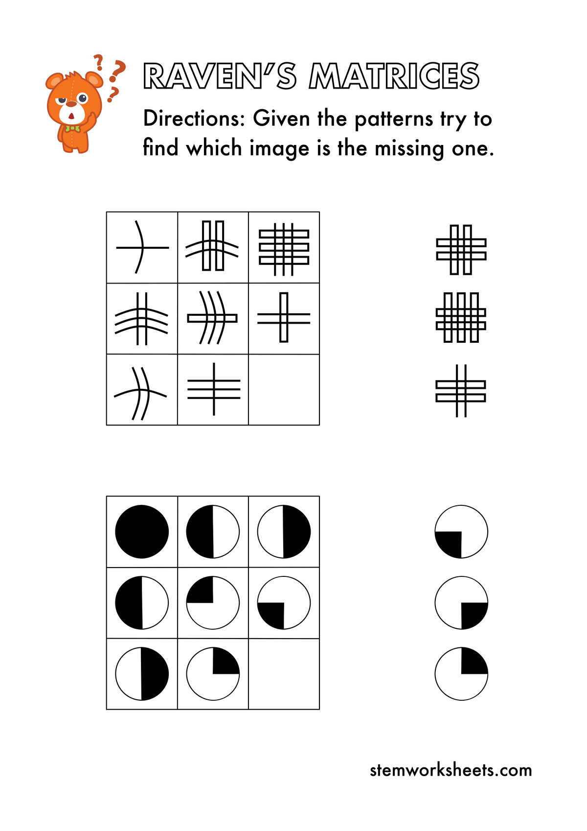 Download FREE Raven's Progressive Matrices – STEMWorksheets