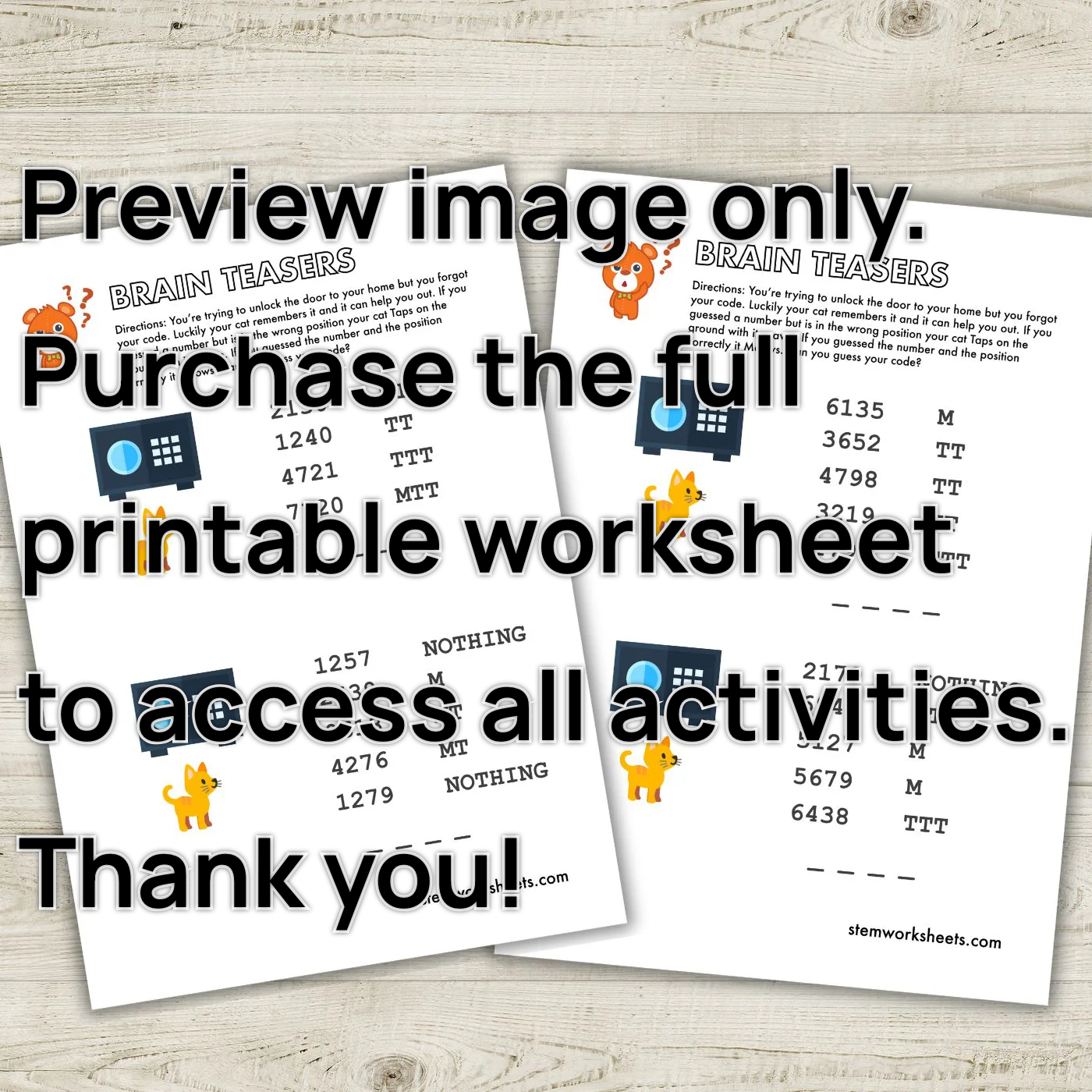 Watermarked - Code-Breaking Brain Teasers Pack 2