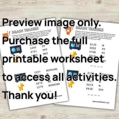 Watermarked - Code-Breaking Brain Teasers Pack 2