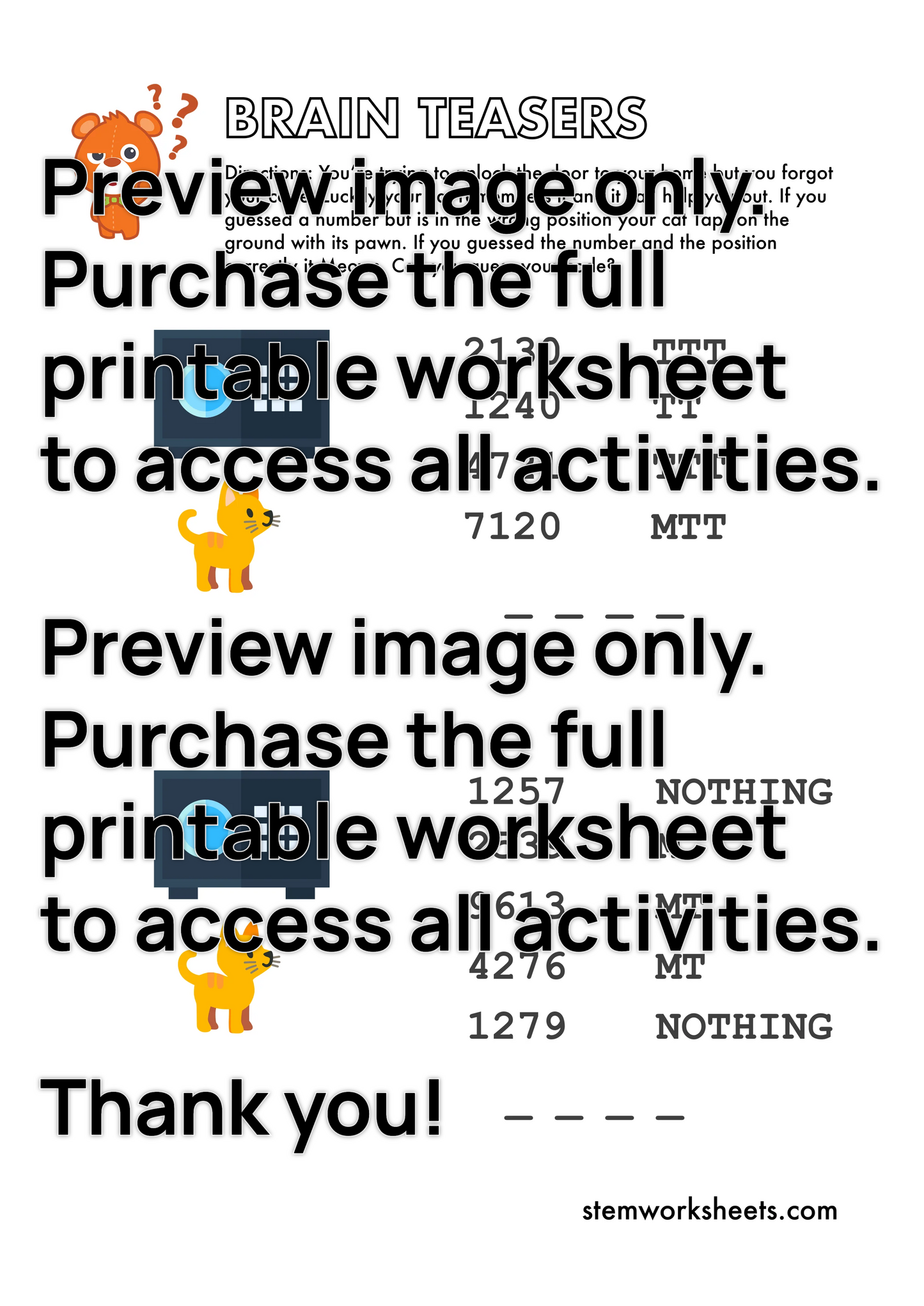 Watermarked - Code-Breaking Brain Teasers Pack 2